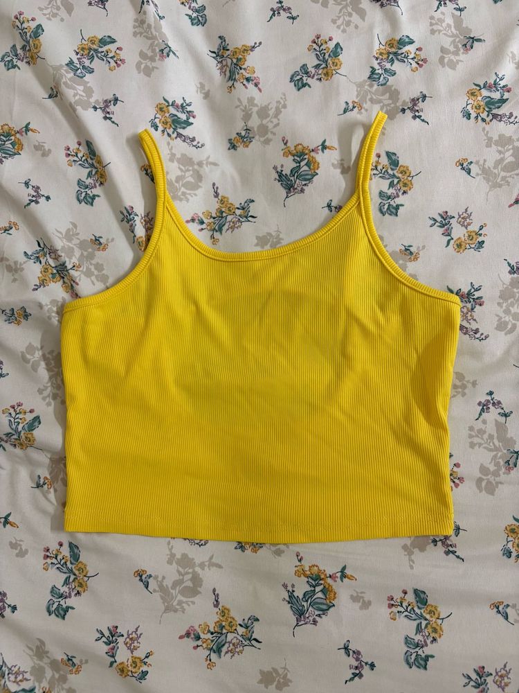 Vibrant Yellow Spaghetti Strap Top