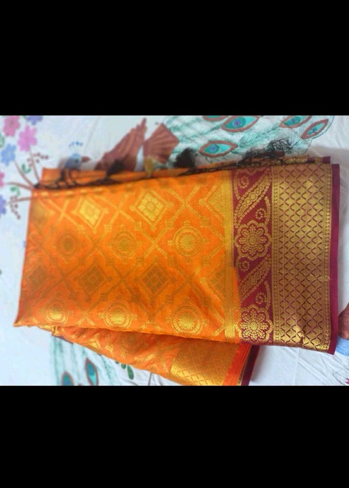 beautiful Silk Saree with blouse