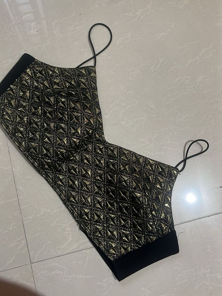 Black &amp; Gold Ethnic Blouse top