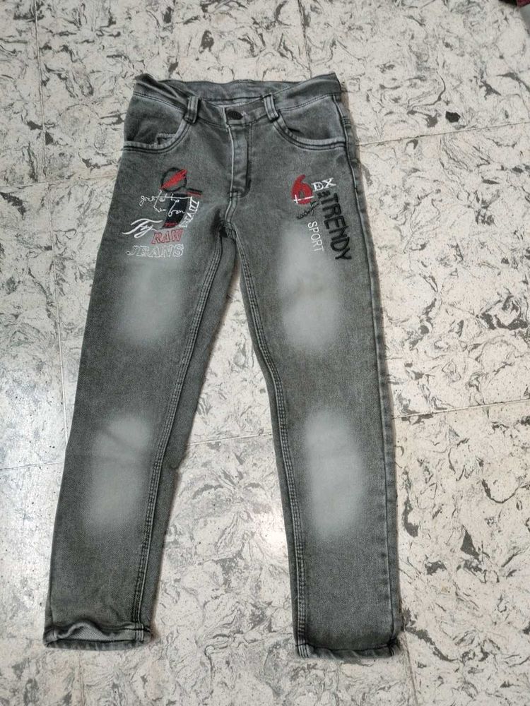 Gray Denim Jeans