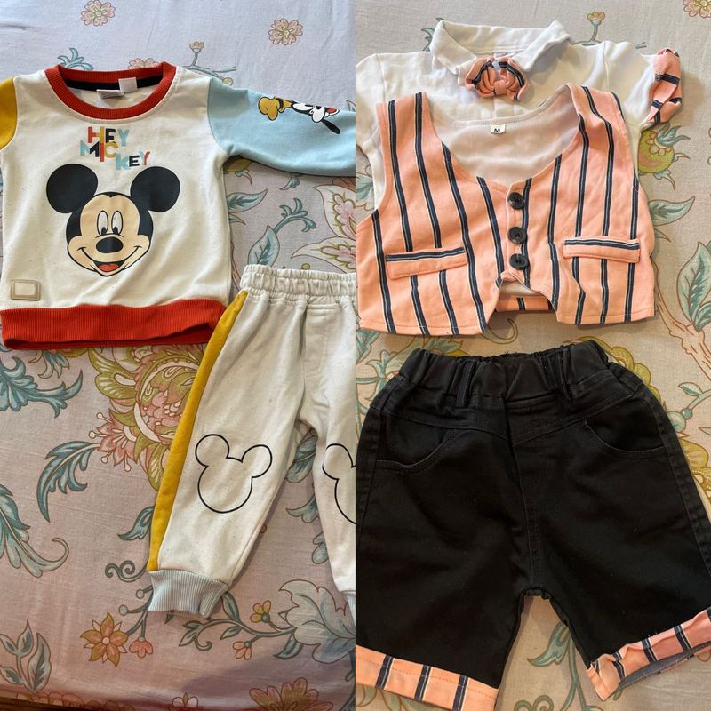 combo of 2 Cute Mickey Mouse Outfit Set