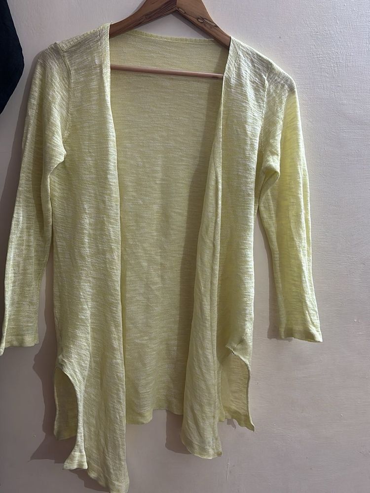 yellow open shrug