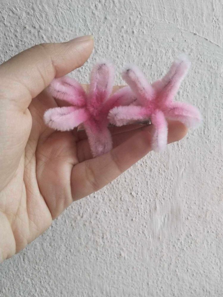 Pink Flower Clip