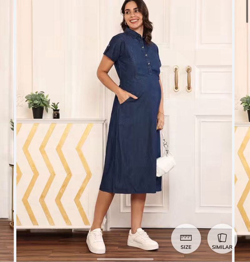 Unused with tag Maternity Denim Dress