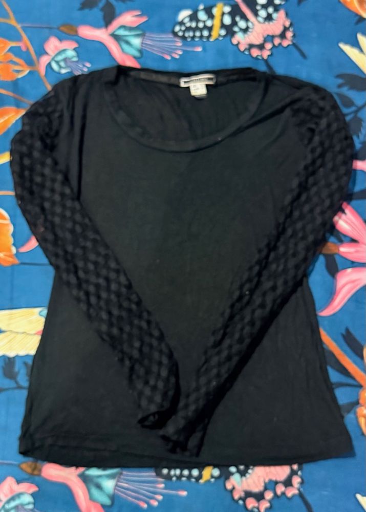 Chic Black Long Sleeve Top