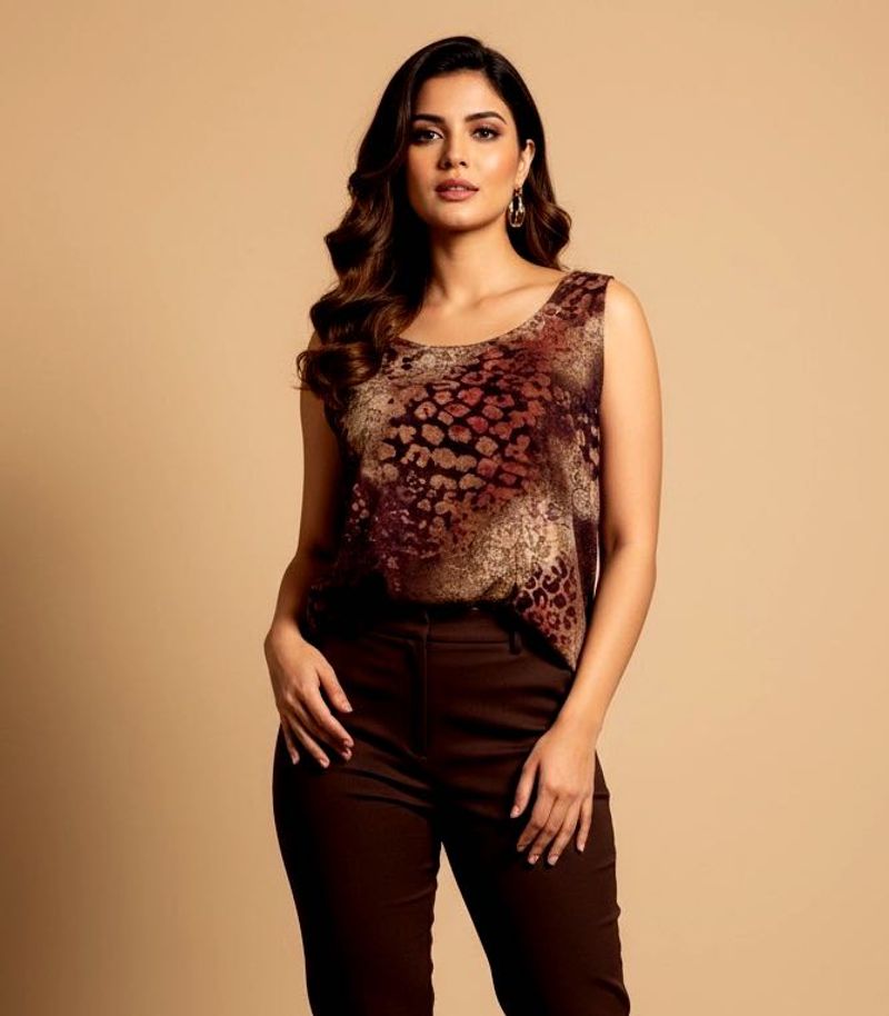 Animal Print Sleeveless Top