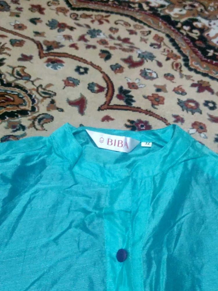 Teal Kurta with Purple