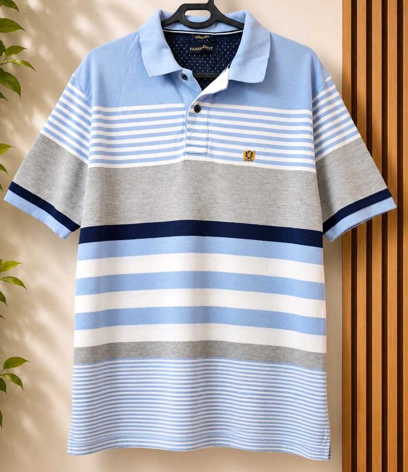 Men's Striped Polo Shirt (size L)
