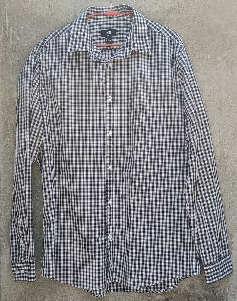 Men's Black &amp; White Gingham Shirt original and bra