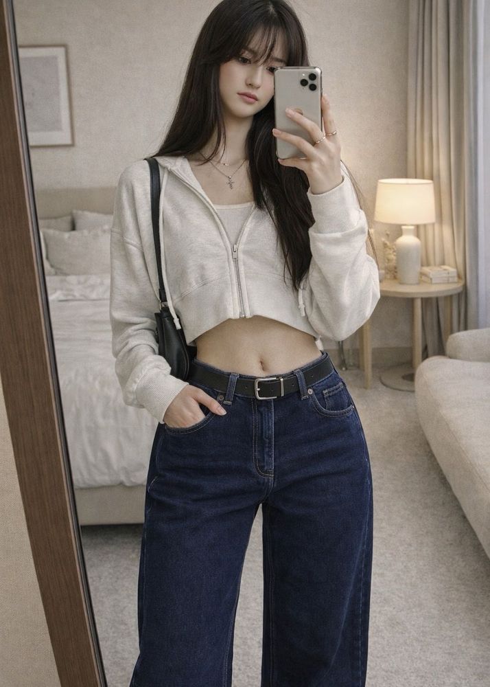 Wide Leg Denim Jeans