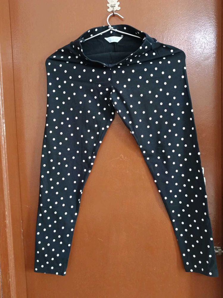 Black Polka Dot Leggings