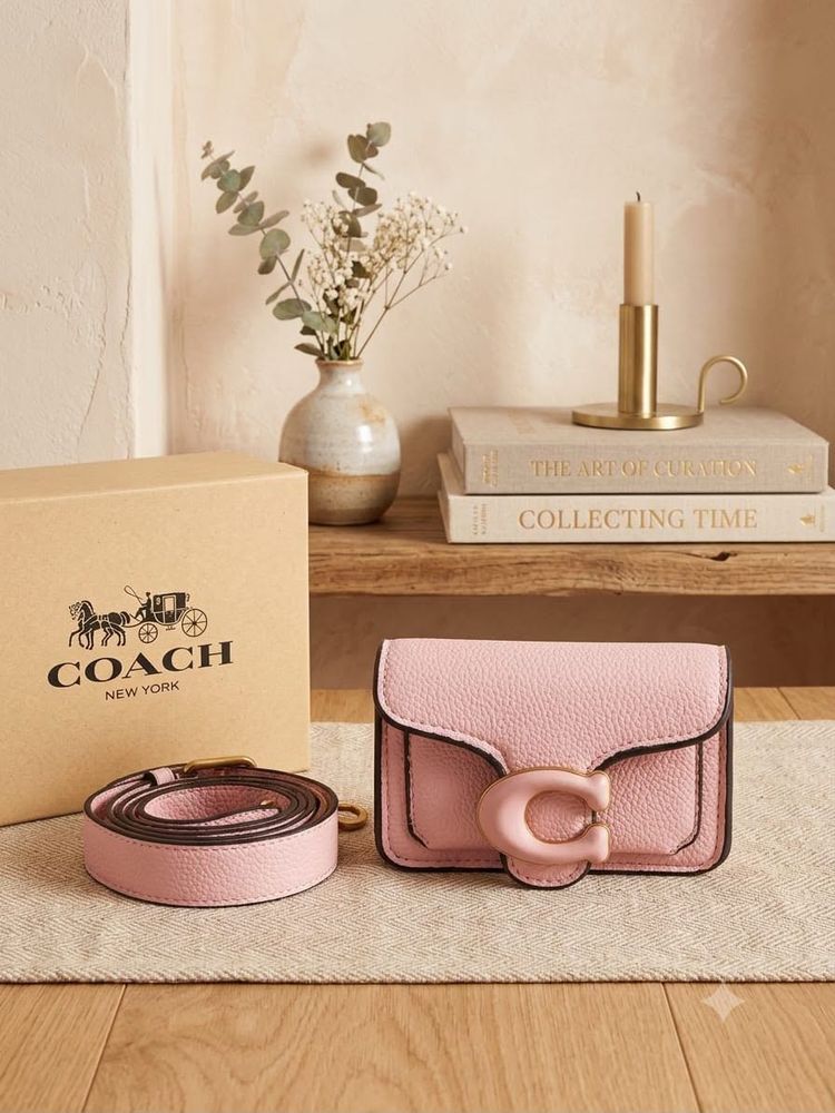 Coach Pink Pebble Leather Crossbody Bag