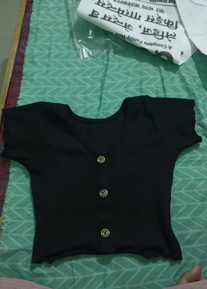 Cute Black Top woolen