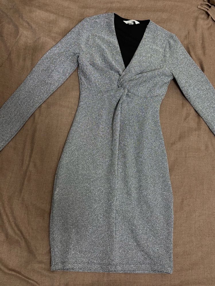 Sparkly Twist Front Dress