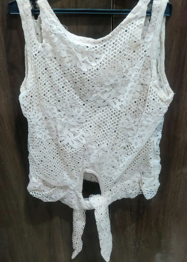 Girls Crop Top With Knot Style