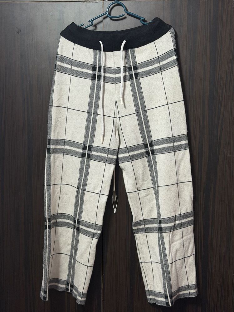 Checked Lounge Pants with Drawstring