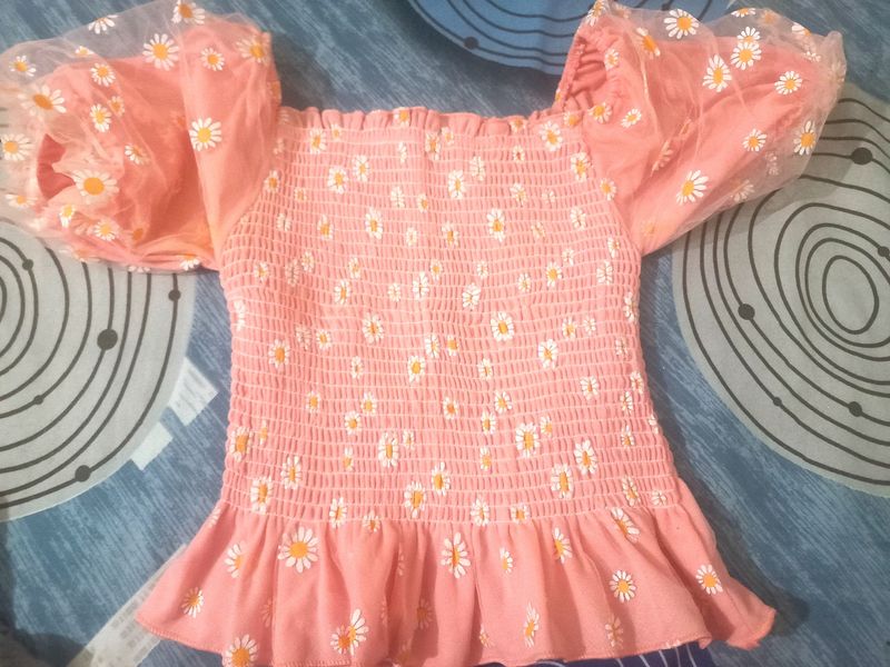 Top With Puff Sleeves