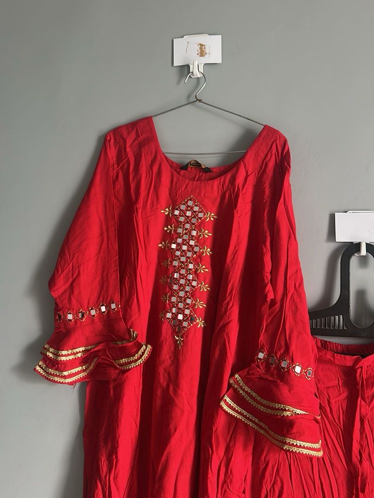 Red Kurta  (L)