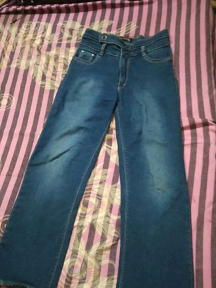 Straight Fit Blue Jeans