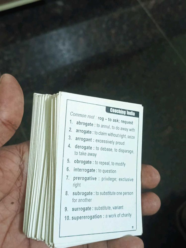 Vocabulary Building Flashcards