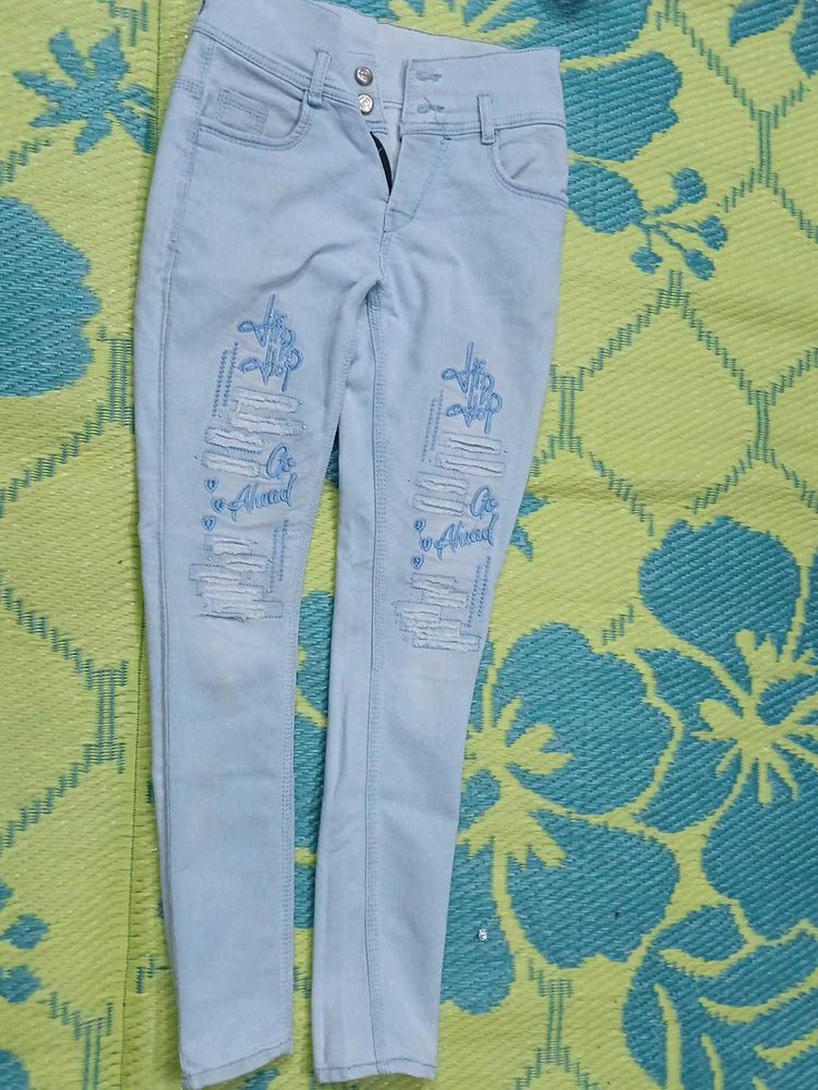 Light Blue Ripped Jeans