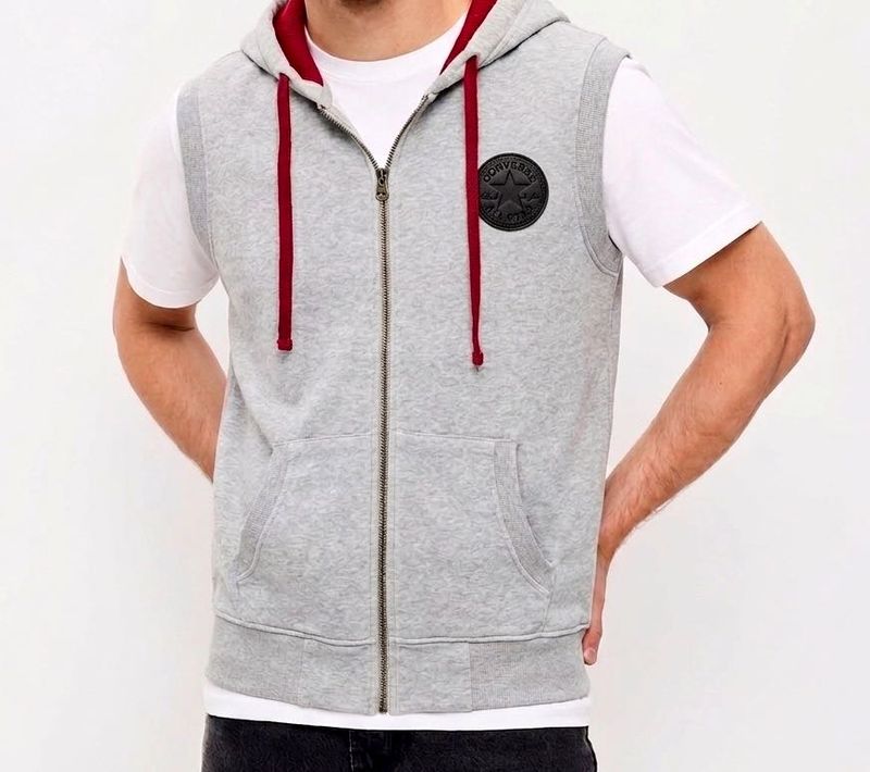Sleeveless Zip-Up vest Hoodie
