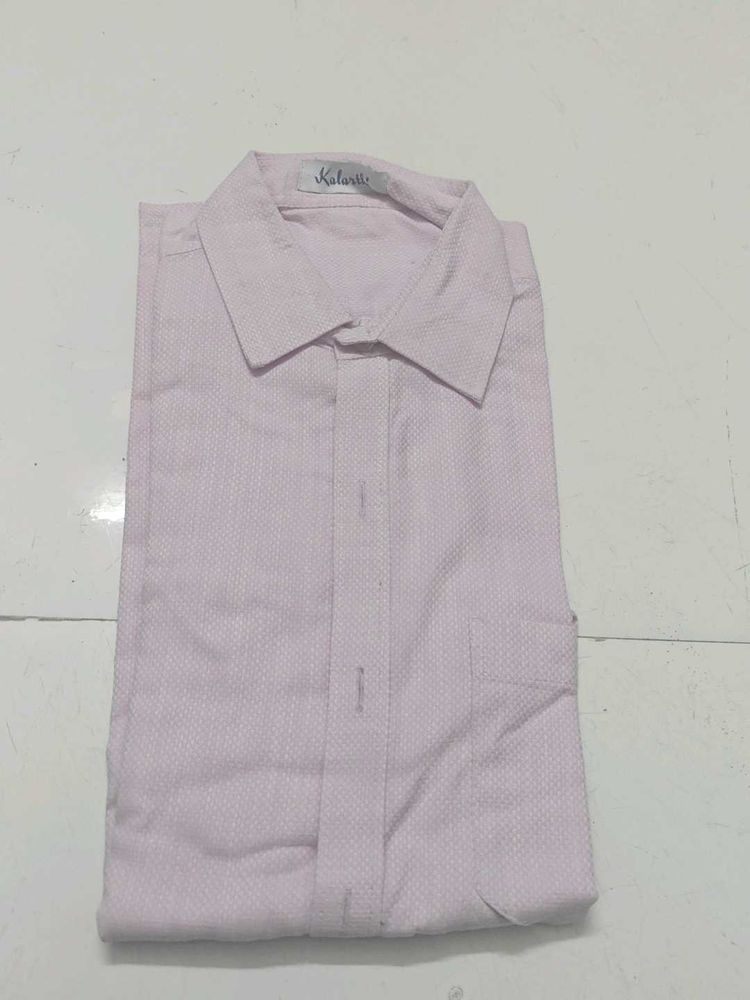 Men's Pink Textured Shirt