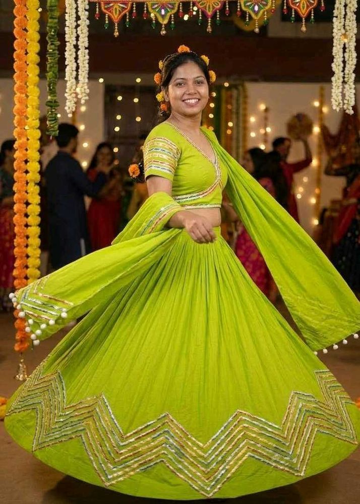 Beautiful Lime Green Lehenga Choli Set