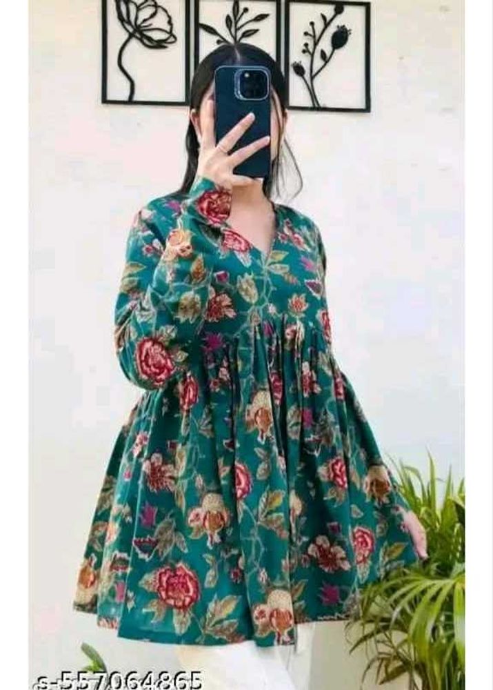 Elegant Floral Print Kurta