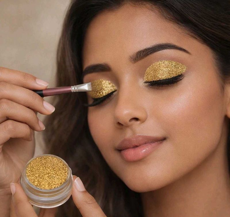 Golden Glitter Eyeshadow Pot ✨