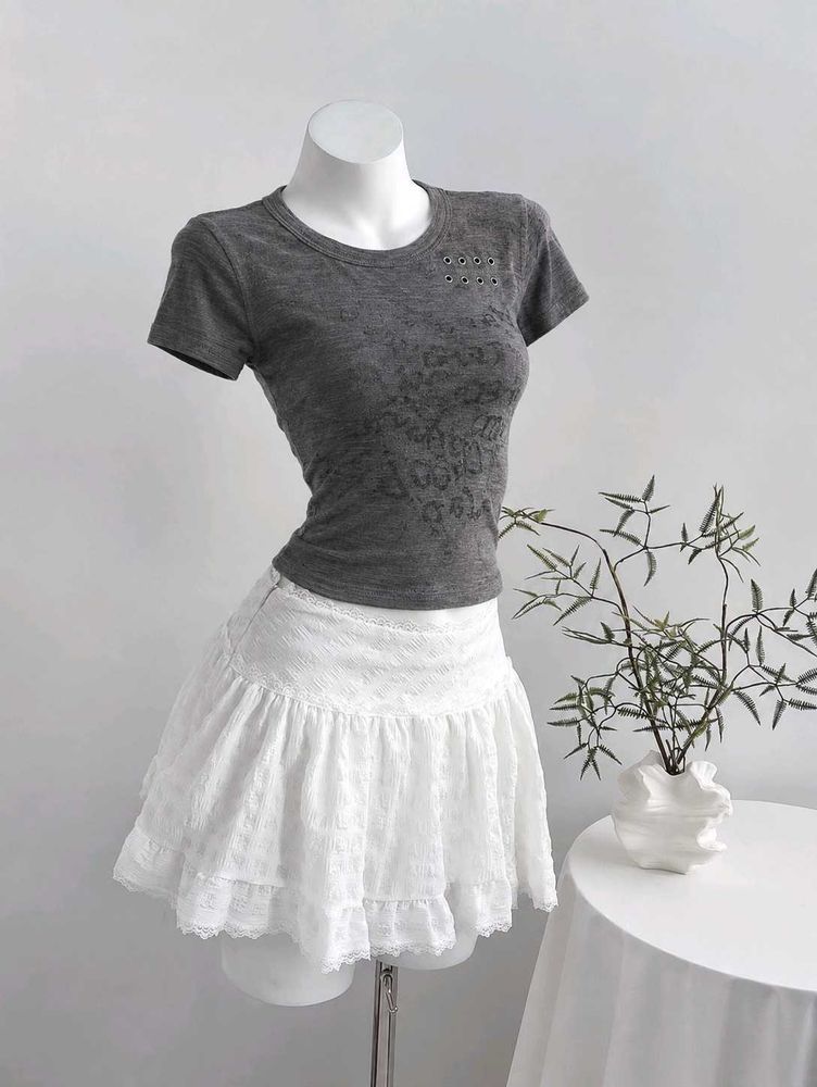 Y2K Layered Grommet Top