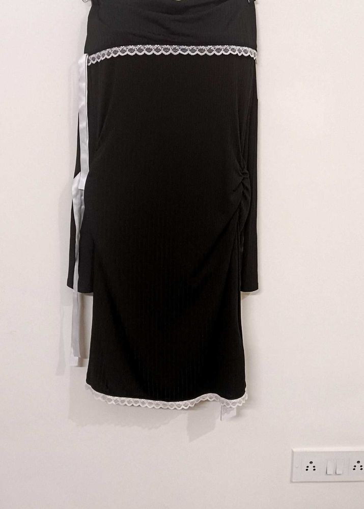 Off Shoulder Black Dress