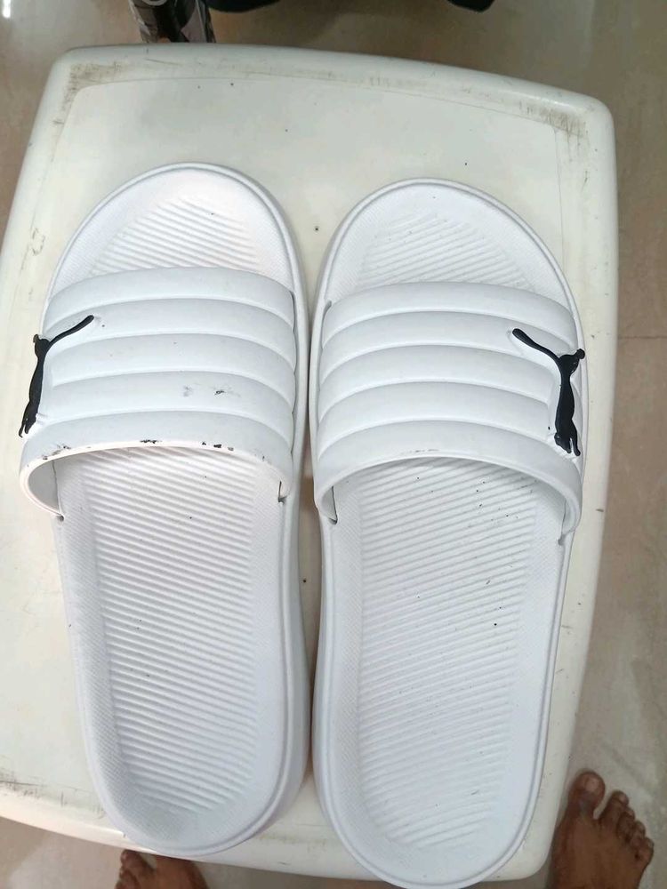 White Puma Slides