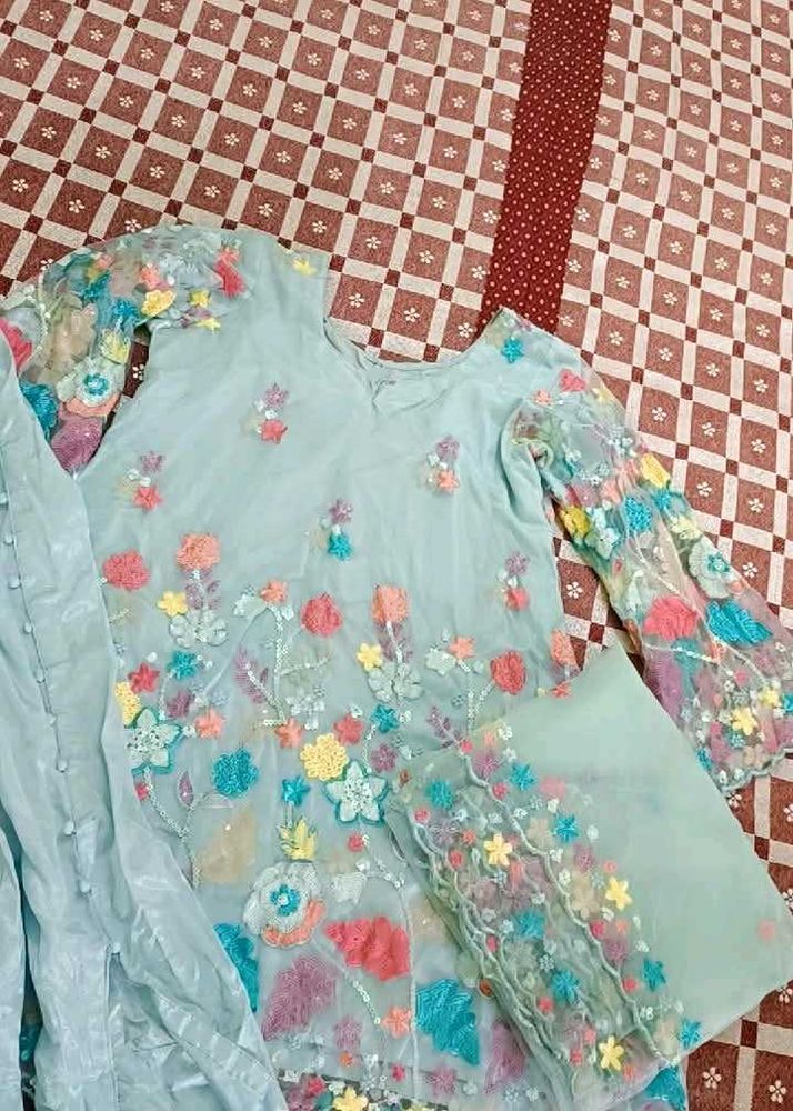 Embroidered Kurta with Dupatta