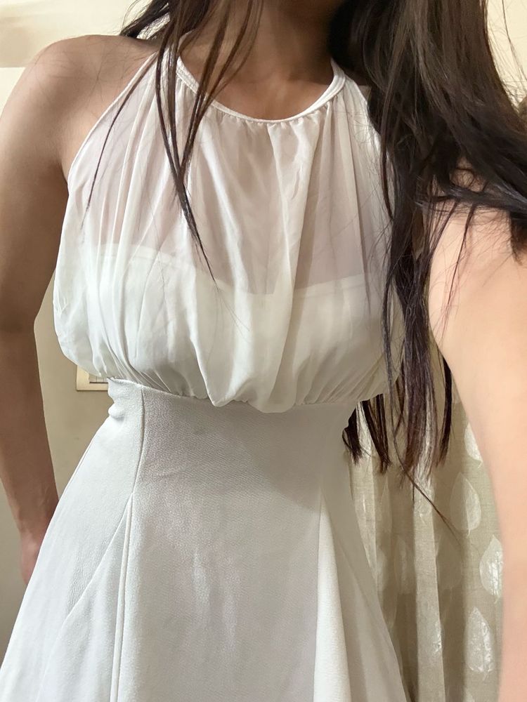 2000s halter neck dress🤍🪩