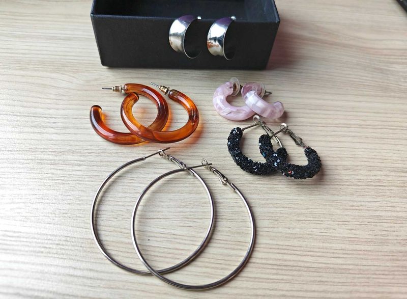 Combo of Assorted Hoop Earrings