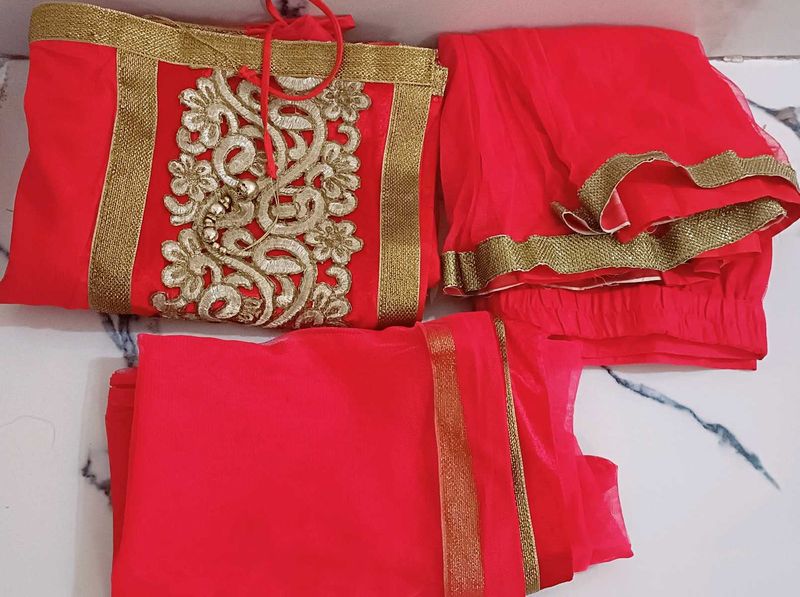 Pink embroidered kurta set