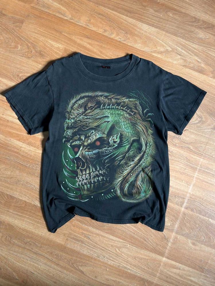 vtg Men's Dragon Skull Graphic T-Shirt