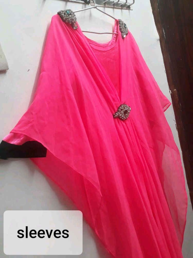 Elegant Pink Kaftan Dress