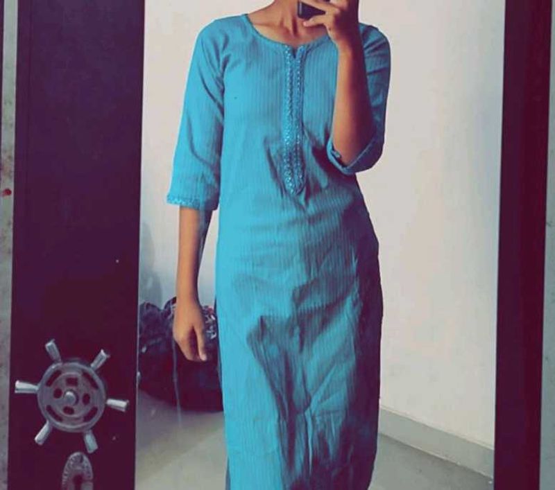 Blue Striped Kurta