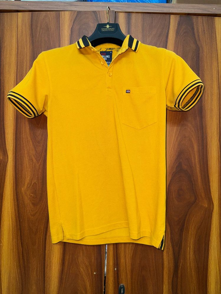 Fort Collins Men's Yellow Polo T-Shirt | Size Medi