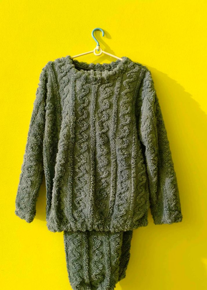 Cozy Cable Knit Pajama Set