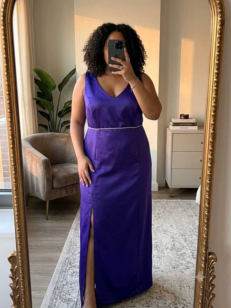 plus size Purple Maxi Dress