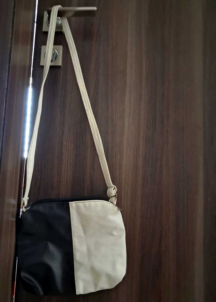 Stylish Two-Tone Crossbody Bag