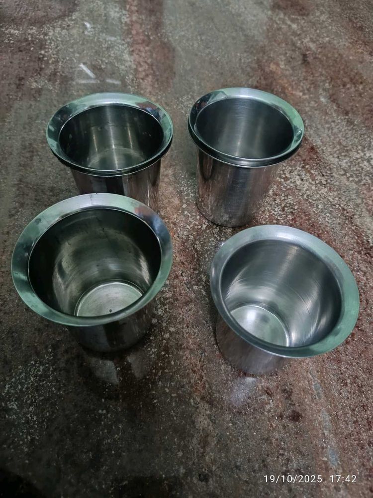 Each @70 Cash Strong Stainless Steel Glasses