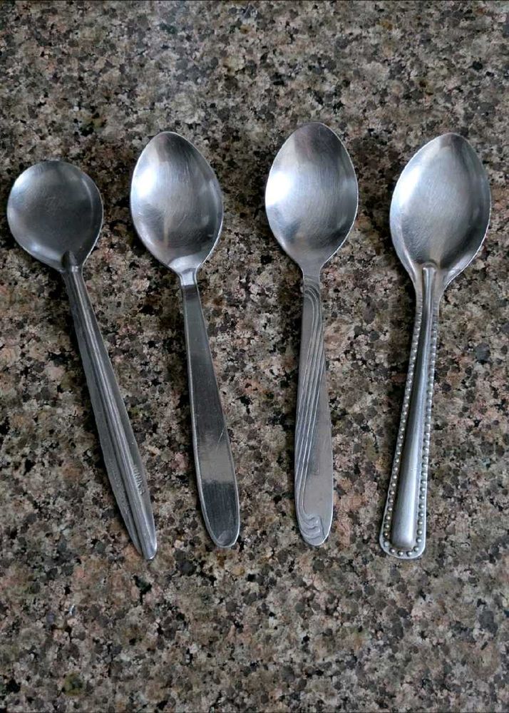 Steel Spoons - Set of 4