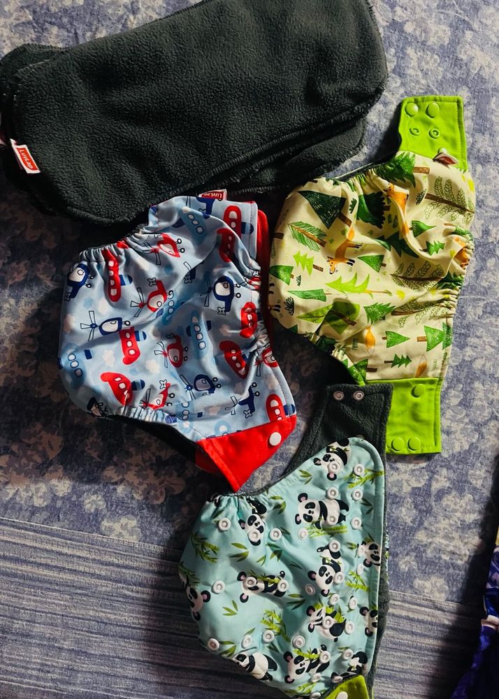 bundle of Baby Cloth Diapers - Pack 3
