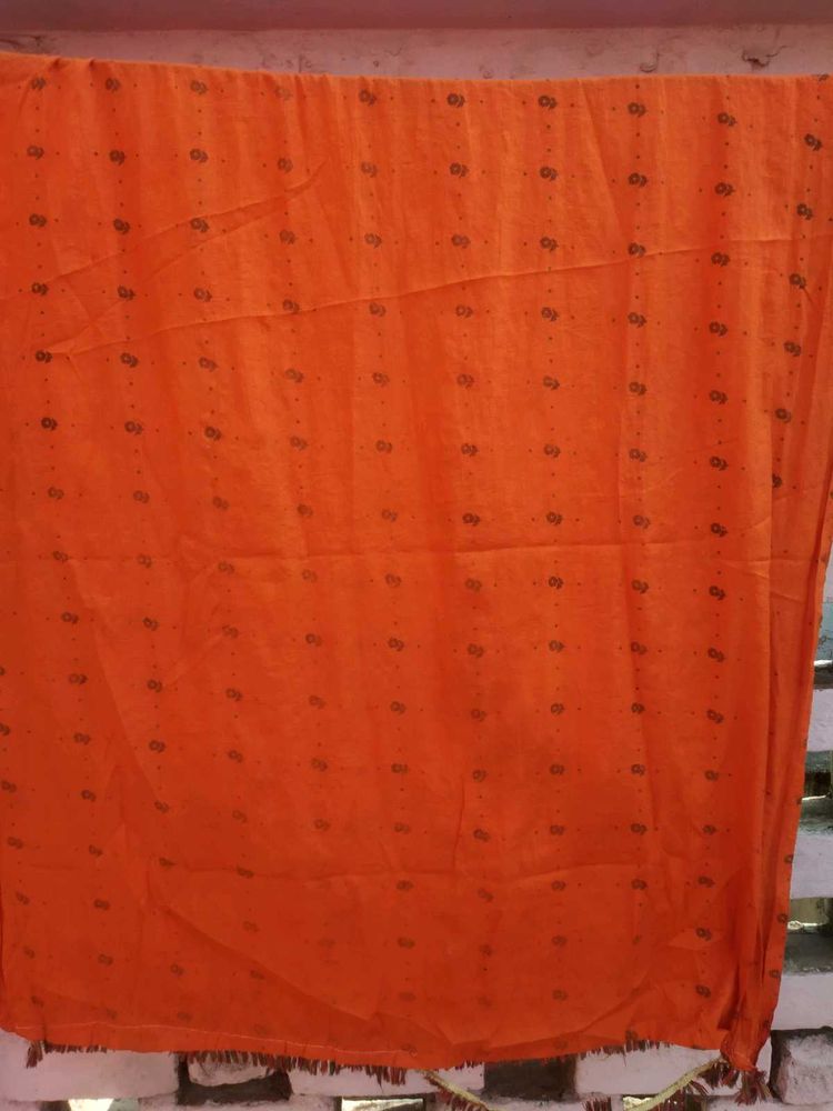 Combo Orange Dupatta with Dark Print