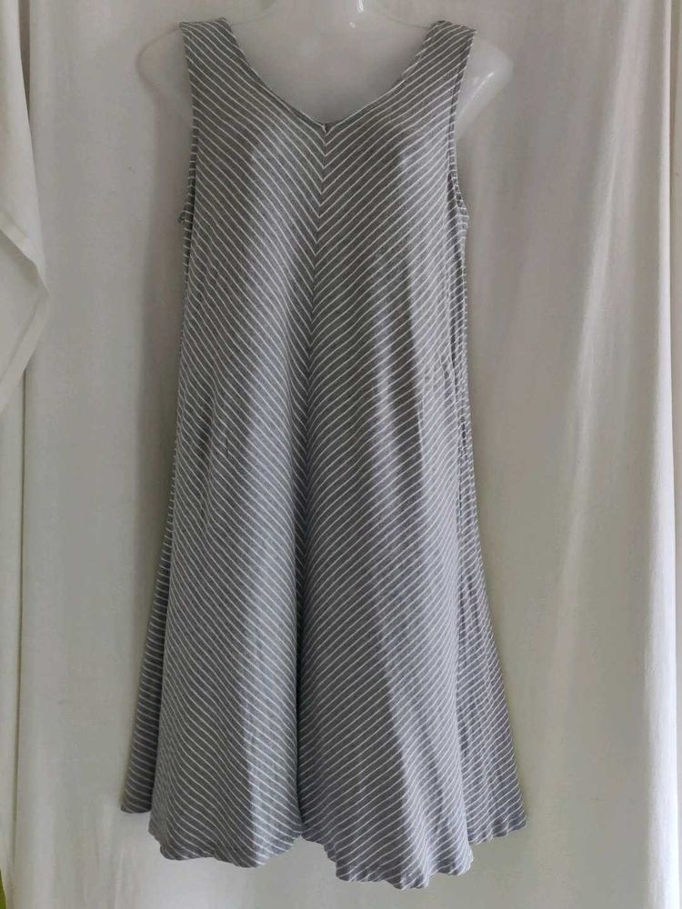 Casual Striped Sleeveless Dress