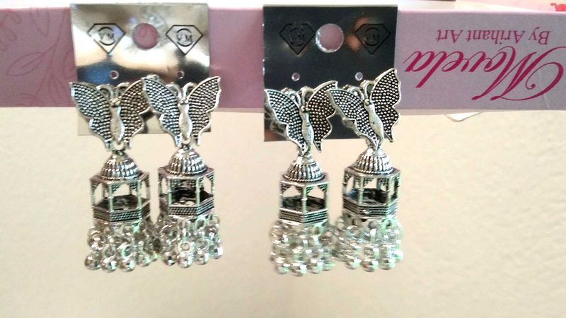 Beautiful Butterfly Jhumka Earrings pack of 2